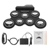 Digitales elektronisches Drum-Set - 7-Pad - USB-Roll-Up-Silikon-Drum-Pad - mit Drumsticks / Fußpedalen