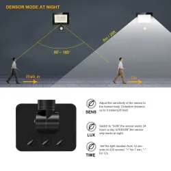LED-Scheinwerfer - Außenreflektor - mit Bewegungssensor - 20W - 30W - 50W - 100W