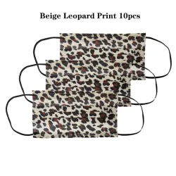 Mouth / face protective masks - disposable - 3-layer - leopard print - 10 - 50 - 100 piecesMouth masks