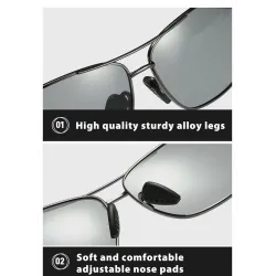 Photochrome Sonnenbrille - polarisiert - blendfrei - Tag / Nacht-Fahrbrille - Unisex - UV400