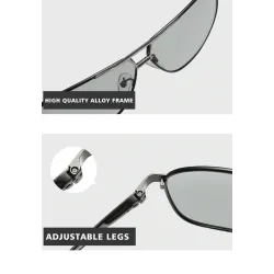 Polarisierte photochrome Sonnenbrille - Tag / Nacht fahren - UV400