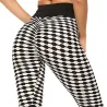 Dehnbare lange Leggings - Abnehmen - mit Gitterdruck - Fitness - Yoga