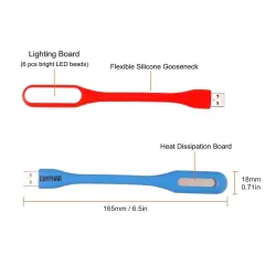 5V - 1,2W - LED - USB - Mini-Leselampe - flexibel