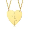 Heart pendant with necklace - custom made engraved name - 2 piecesNecklaces