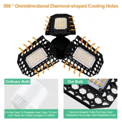 LED Lampe - faltbare Lampe - hohe Leistung - E27 - 110V - 220V - 40W - 60W - 80W