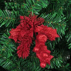 Glitzerzweig - ein hängender Christbaumschmuck