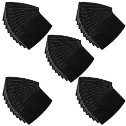 PM 2.5 - face mask filters - 5-layer - activated carbon - 12 * 8cm - 1 - 5 - 50 pieces - blackMouth masks