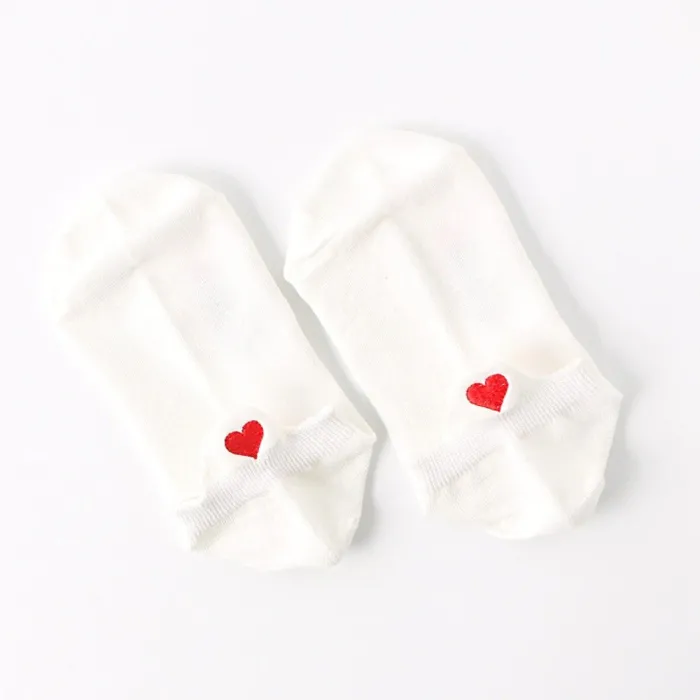 Kurze Socken - knöchellang - mit Herz - Unisex