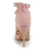 Sexy High Heels aus Wildleder - Pumps - mit Reißverschluss und Schnalle