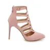 Sexy High Heels aus Wildleder - Pumps - mit Reißverschluss und Schnalle