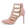 Sexy High Heels aus Wildleder - Pumps - mit Reißverschluss und Schnalle