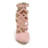 Sexy High Heels aus Wildleder - Pumps - mit Reißverschluss und Schnalle