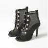 Sexy mesh high heels - lace-up - ankle lengthHigh heels