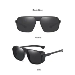 Retro / Steampunk Sonnenbrille - mit Seitenschilden - UV400 - unisex