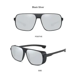 Retro / steampunk sunglasses - with side shields - UV400 - unisexSunglasses
