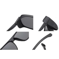 Retro / Steampunk Sonnenbrille - mit Seitenschilden - UV400 - unisex