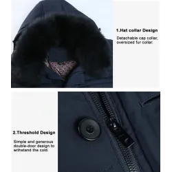 Winterdicke Jacke - mit abnehmbarer Kapuze und Kragen