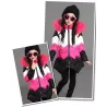 Warm down jacket - with detachable fur hoodKids