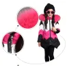 Warm down jacket - with detachable fur hoodKids