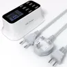 8-Port-USB-Schnellladegerät - Netzteil - Smart IC - mit Display und automatischer Erkennung
