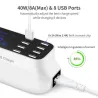 8 Port USB Quick charger - power adapter - Smart IC - with display and auto detectChargers
