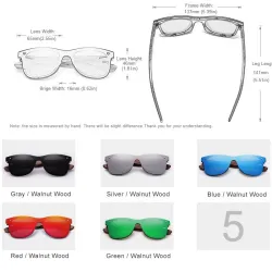 Polarisierte Sonnenbrille - Walnussholz - UV400 - unisex