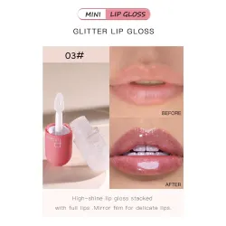 Mini capsule - lip gloss - color change under the influence of temperature - watery velvety textureLipsticks