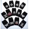 Knitted gloves - fingerless - rivets - diamonds - skullGloves