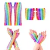 Bunte Fishnet Handschuhe - Retro Meerjungfrau - fingerlos - lang / kurz