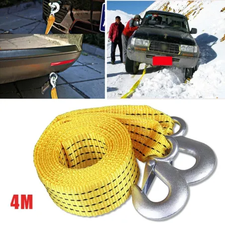 Auto Abschleppseil - mit Haken - 5 Tonnen - 4M