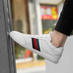 Modische Sportschuhe - echtes Leder - leicht - mit atmungsaktivem Mesh