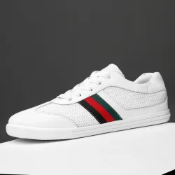Modische Sportschuhe - echtes Leder - leicht - mit atmungsaktivem Mesh