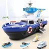 Boat / cars - parking station - with slide / lights / music - toyToys