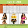 Sexy Bikini-Set - mit Push-up - hohe Taille - Sonnenblumen