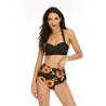 Sexy Bikini-Set - mit Push-up - hohe Taille - Sonnenblumen