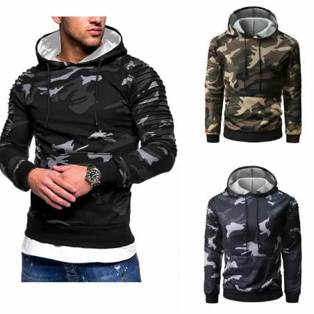 Herren Hoodie - camouflage