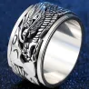 Alter chinesischer Drachenring - 925er Sterlingsilber