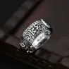 Tibetan six words proverb - ring - adjustable - 925 sterling silverRings