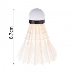 Badminton Federball - weiße Gänsefeder - mit einem Aufbewahrungsrohr - 6 - 12 Stück