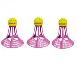 Kawasaki - Badminton-Federball - Kunststoff-Nylonkugel - Windwiderstand - mit Aufbewahrungsdose - 3 - 9 Stück