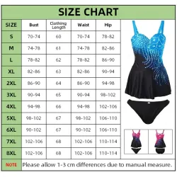 Langes Top-Bikini-Set - Pfauenfederdruck