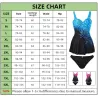 Langes Top-Bikini-Set - Pfauenfederdruck