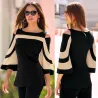 Off-shoulder Bluse - Long Sleeve Tunic