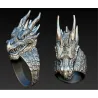 Edelstahlring mit Drachenkopf - Punk / Gothic-Stil