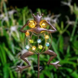 Froschförmige Gartenlampe - solar - wasserdicht