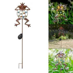Froschförmige Gartenlampe - solar - wasserdicht