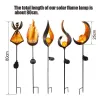 Gartenbeleuchtung mit Flammeneffekt - Metalllampe - LED - Solar - wasserdicht