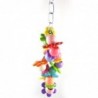 Vogel hängendes Spielzeug - bunte Käfigdekoration - mit Blumen / Perlen - 2 Stück