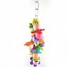 Vogel hängendes Spielzeug - bunte Käfigdekoration - mit Blumen / Perlen - 2 Stück