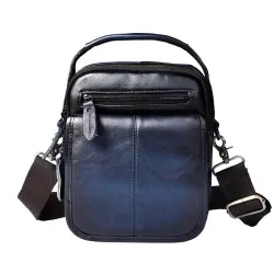 Leather shoulder / crossbody bag - with zippers / pocketsBags
